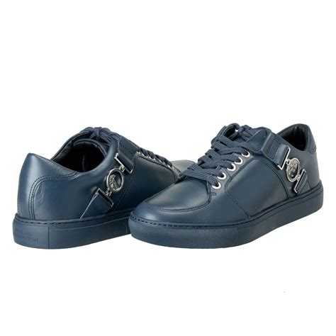 versace collection leather sneakers